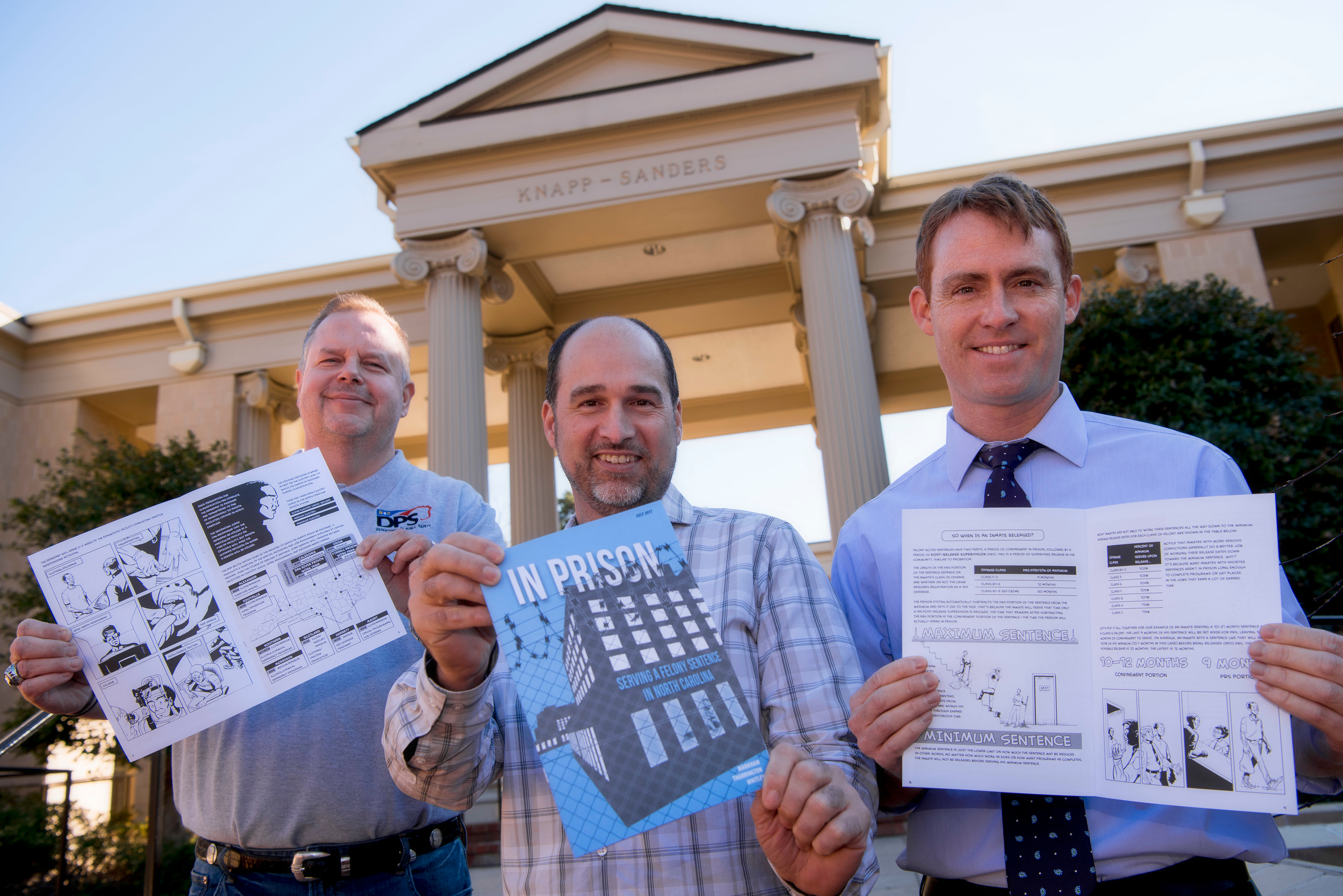 Shane Tharrington, Manager of Inmate Classification and Mainframe Technical Support, N.C. Department of Public Safety, Prisons  Jason Whitley, Creative Lead, Educational Design and Innovation, UNC Eshelman School of Pharmacy  James Markham, Associate Prof