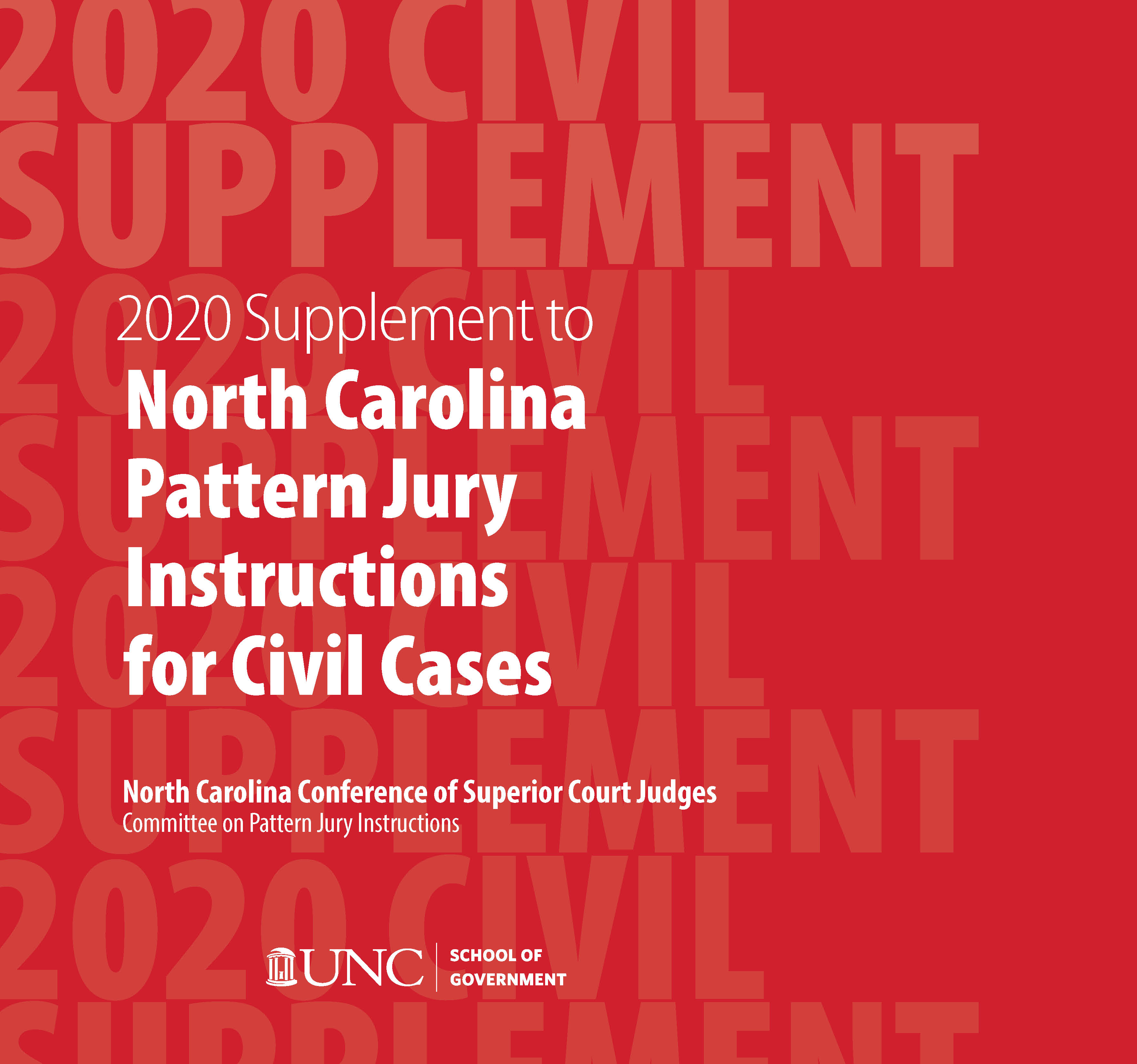 Cover image for June 2020 Supplement to North Carolina Pattern Jury Instructions for Civil Cases