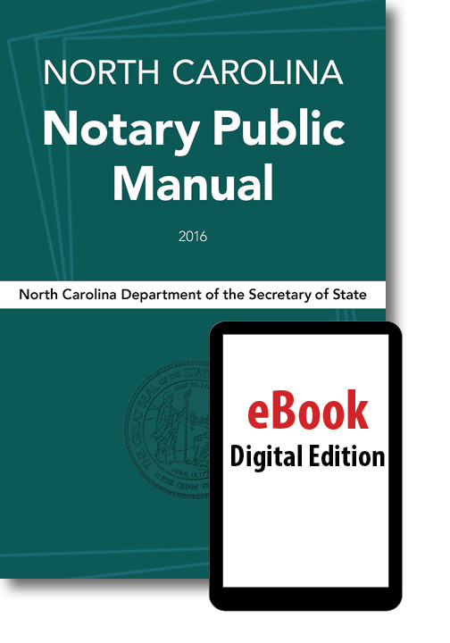 Cover image for North Carolina Notary Public Manual, 2016 (eBook)