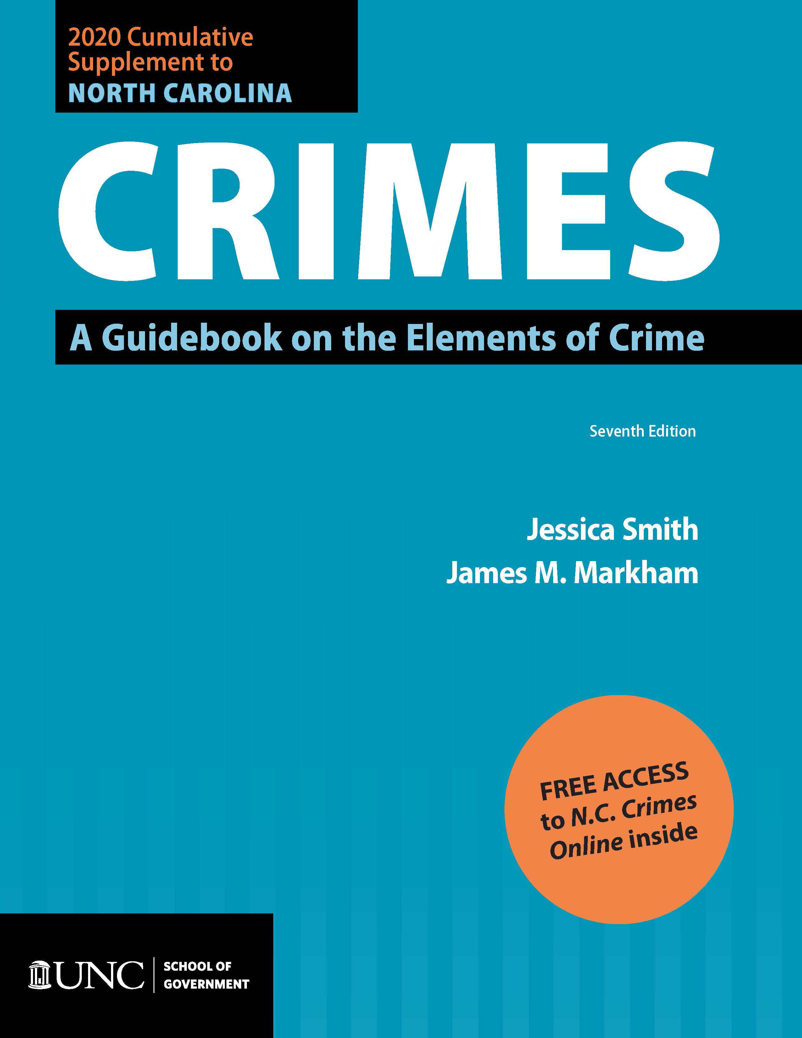Cover image for 2020 Cumulative Supplement to North Carolina Crimes: A Guidebook on the Elements of Crime with Subscription to N.C. Crimes Online