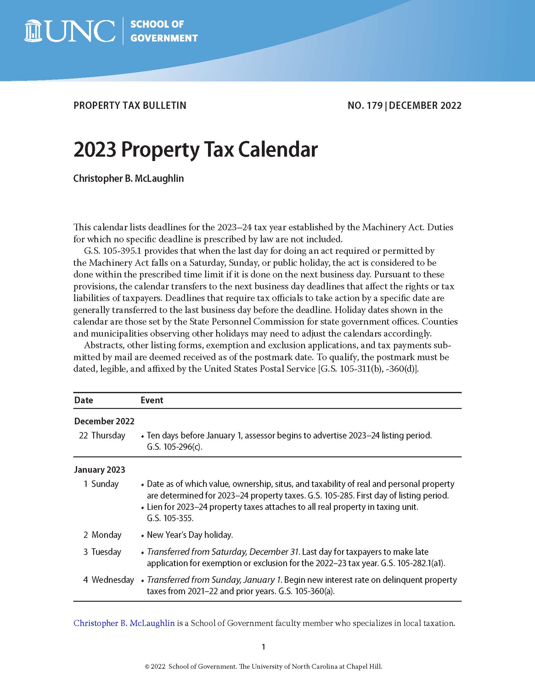 Cover image for 2023 Property Tax Calendar
