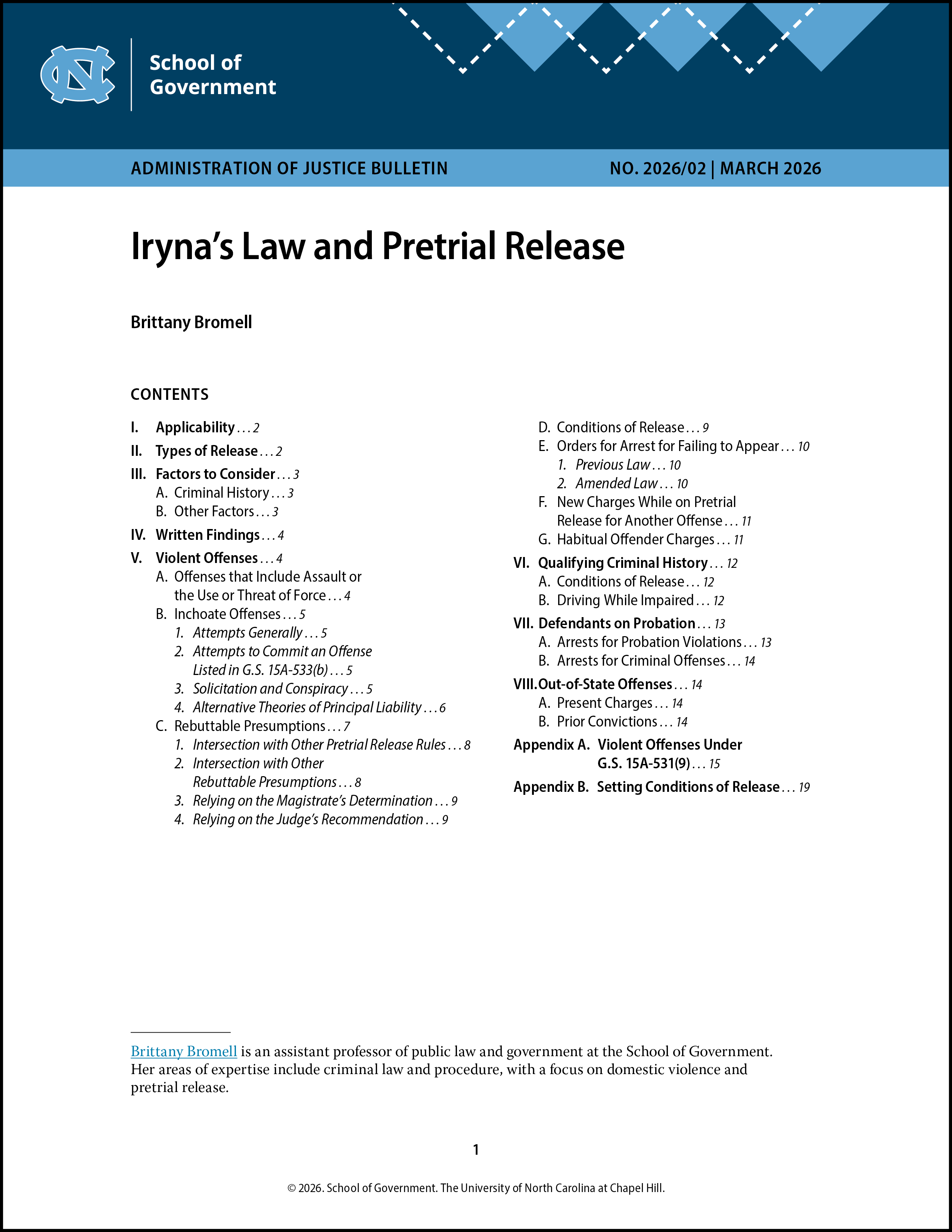 Cover image for Iryna's Law and Pretrial Release