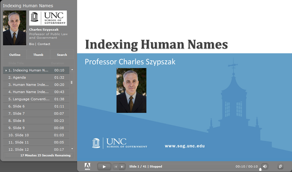 Indexing Human Names