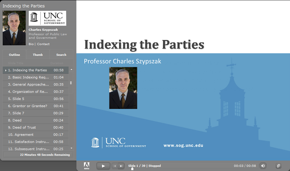 Indexing the Parties