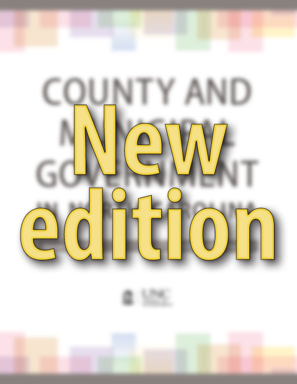 Cover image for County and Municipal Government in North Carolina, 2024 Edition