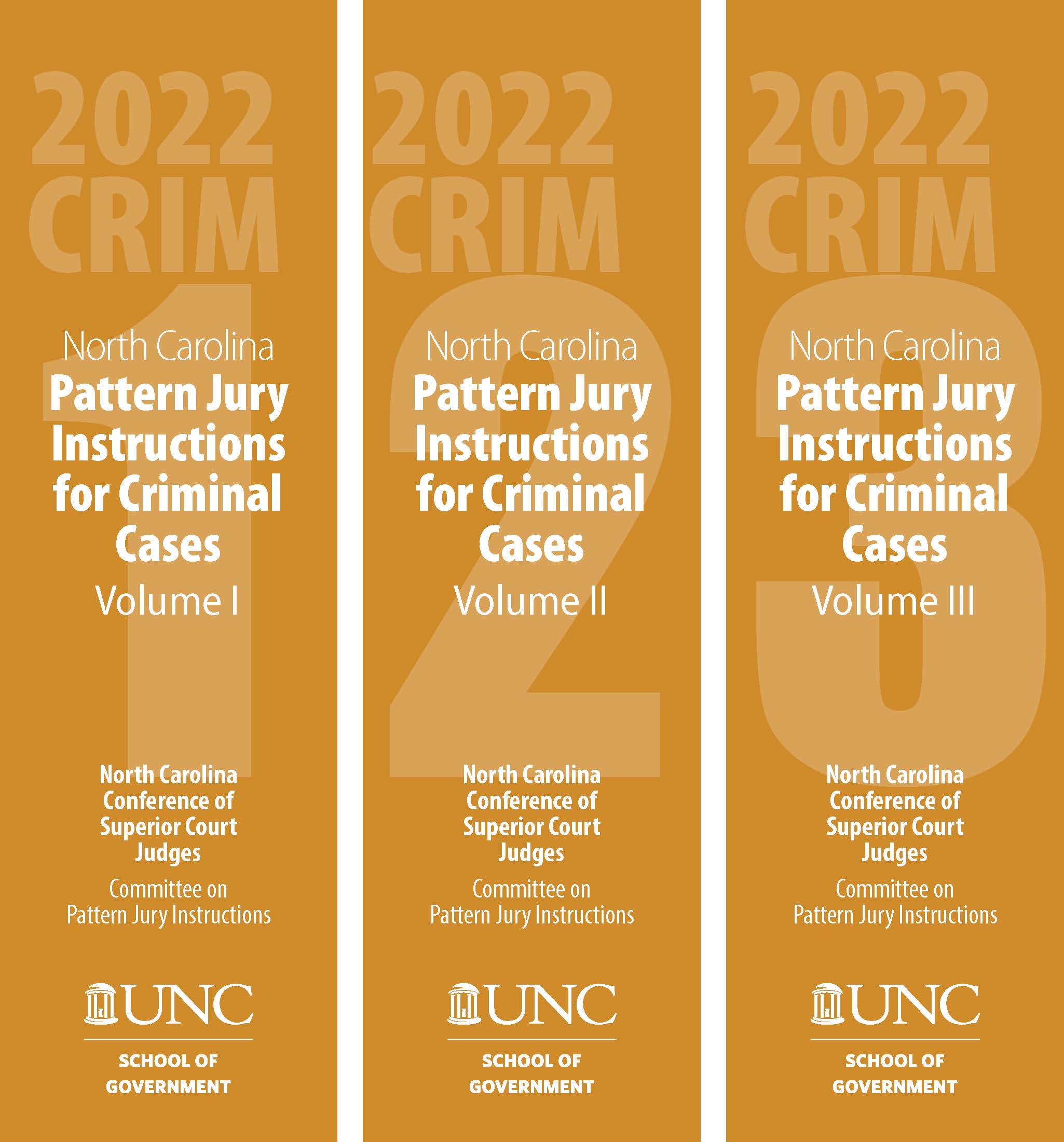 Cover image for North Carolina Pattern Jury Instructions for Criminal Cases, 2022 Edition: Complete set