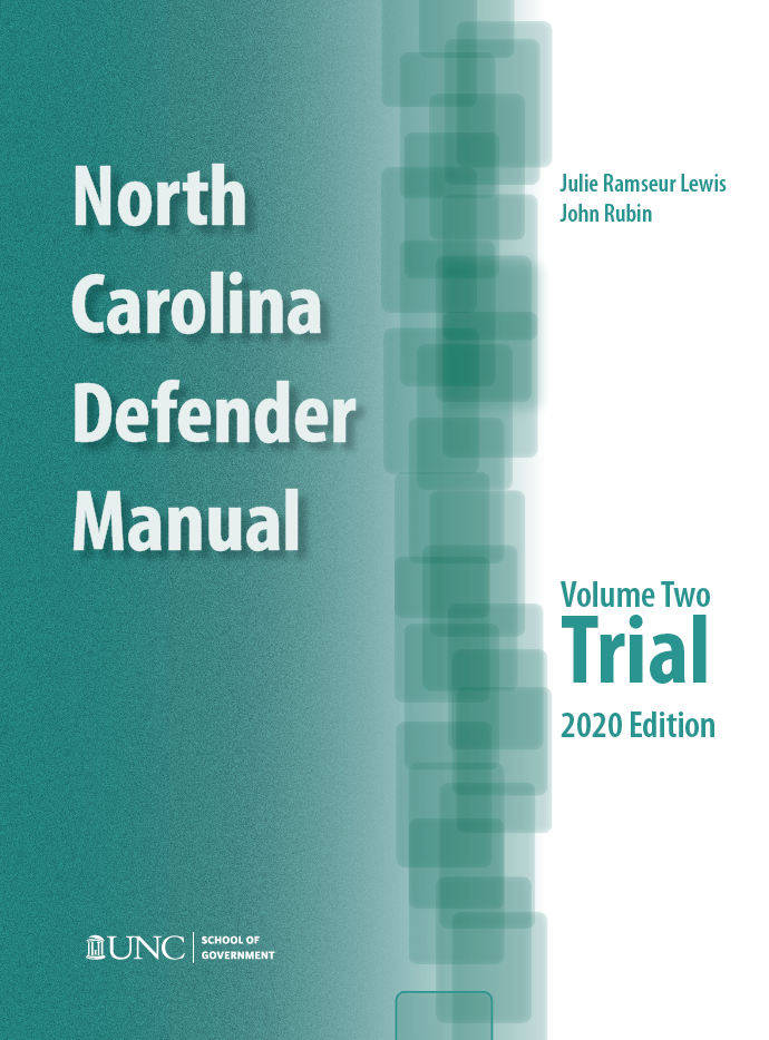 Cover of NC Defender Manual, Volume 2, Trial