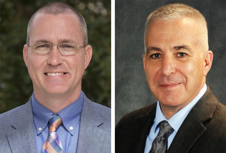 Professional headshots of School of Government faculty members Trey Allen and Charles Szypszak