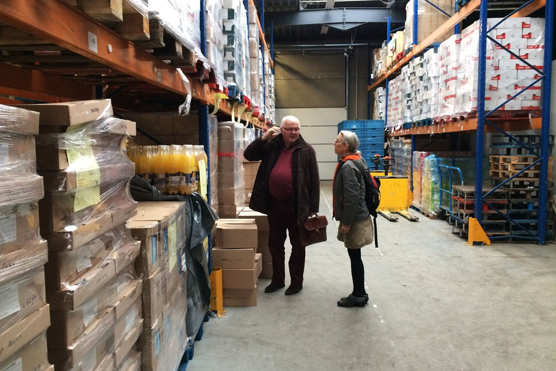 Maureen Berner visits food bank in Belgium Maureen Berner visits food bank in Belgium