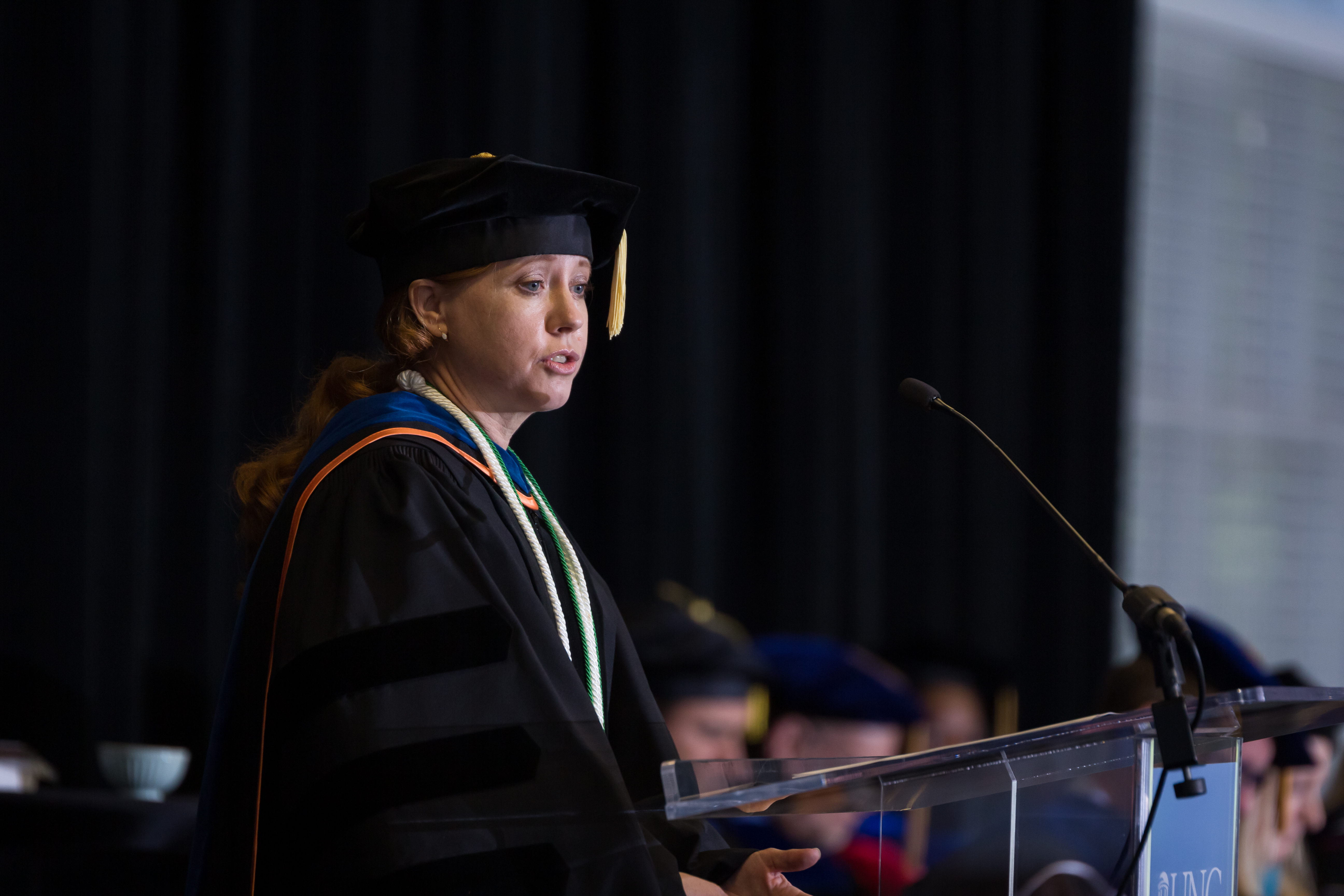 Willow Jacobson delivers first address as UNC MPA Director at Spring Commencement
