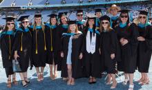 UNC MPA graduates in Kenan Stadium; photo courtesy of York Wilson