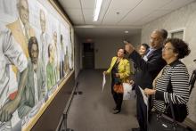 ACRED visits SERVICE mural 