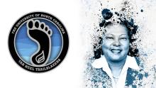 Tar Heel Trailblazer Rochelle Small Toney, graphic courtesy of Carolina Athletics 