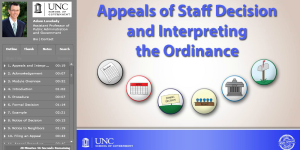 Appeals of Staff Decision and Interpreting the Ordinance