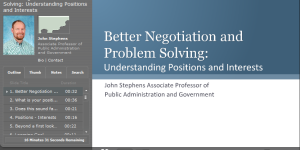 Better Negotiation and Problem Solving: Understanding Positions and Interests