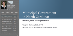 Municipal Government in North Carolina