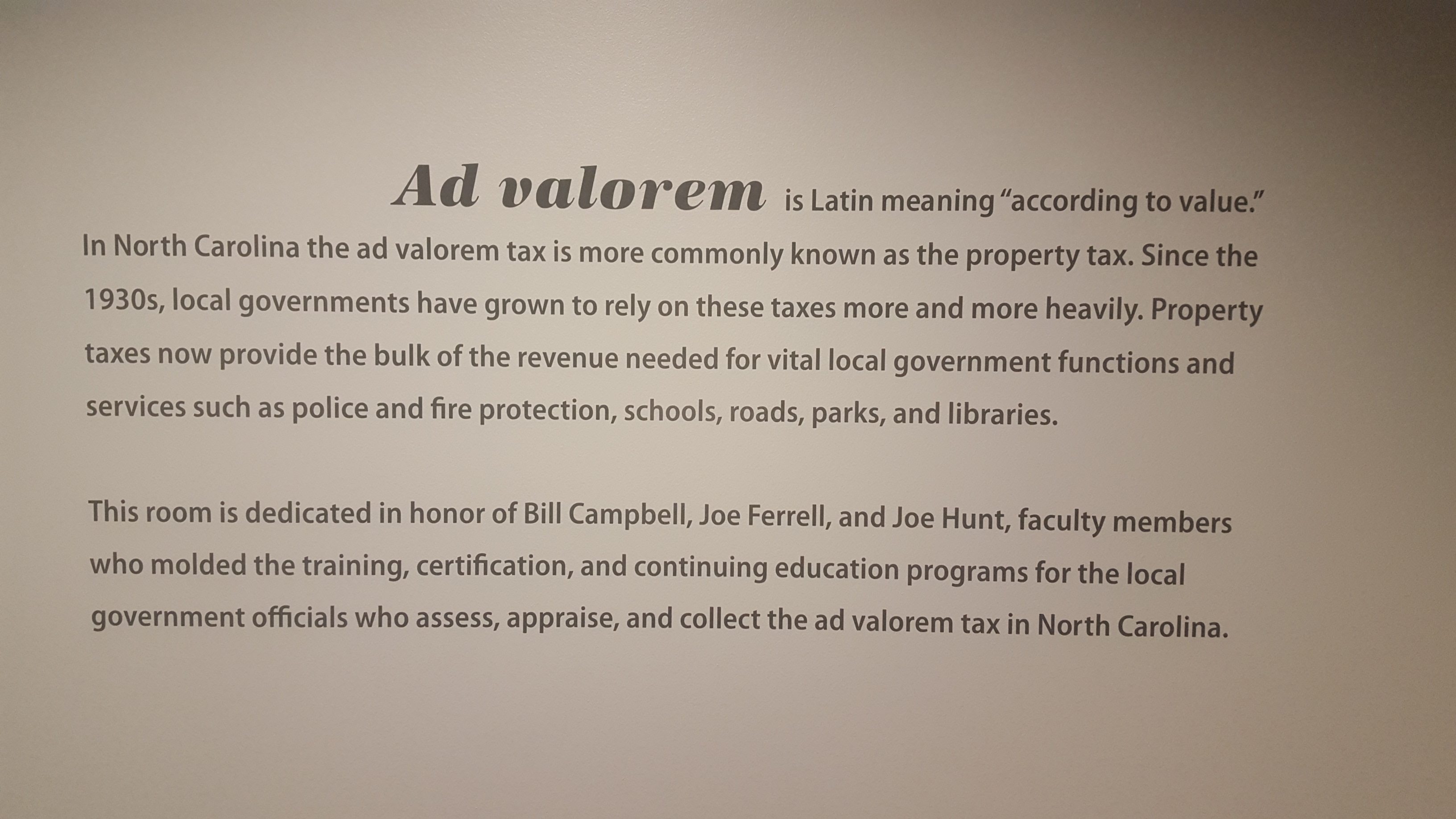 Ad Valorem Room Definition
