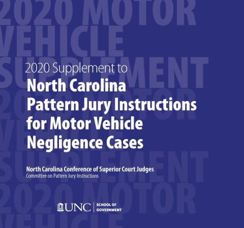 Cover of 2020 Supplement to Pattern Jury Motor Vehicle Cases