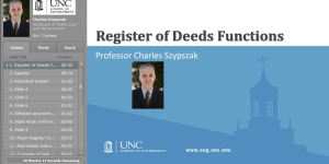 Register of Deeds Functions